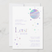 パープモダンルミニマル「最後のディスコ」バチェロレッテ 招待状 (正面)