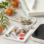 パープモダンル最高のフレンズ写真と名前 キーホルダー (正面右)