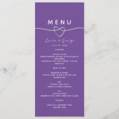パープモダンル結婚のメニューカード メニュー (正面)
