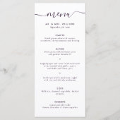 パープモダンル結婚のメニュー メニュー (正面)