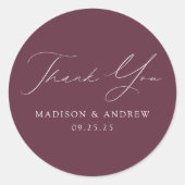 パープモダンル結婚の感謝 ラウンドシール (正面)