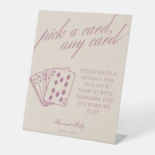 パープモダンル結婚ズトランプ台座標識 台座サイン (正面)