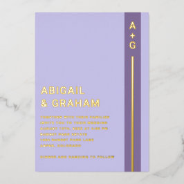パープモダンル結婚ズ箔招待状 箔招待状