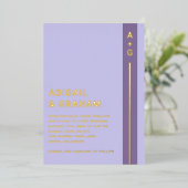 パープモダンル結婚ズ箔招待状 箔招待状 (立ち正面)