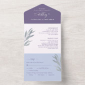 パープモダンル結婚ズ(穴あきRSVP付き) オールインワン招待状 (内側)