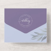 パープモダンル結婚ズ(穴あきRSVP付き) オールインワン招待状 (裏面)