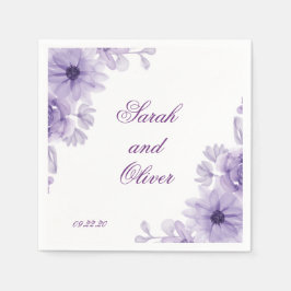 パープモダンル結婚フローラ スタンダードカクテルナプキン