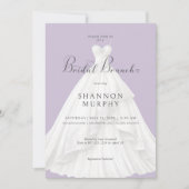 パープモダンル結婚ブライダルブランチのドレス 招待状 (正面)