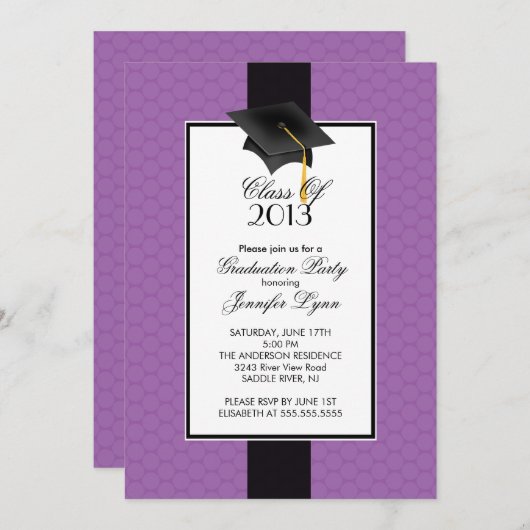 パープモダンル2013卒業パーティー招待状 招待状 (正面/裏面)