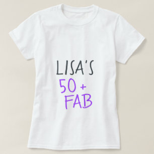 パープモダンル50ファブスタイリッシュラス誕生日 Tシャツ