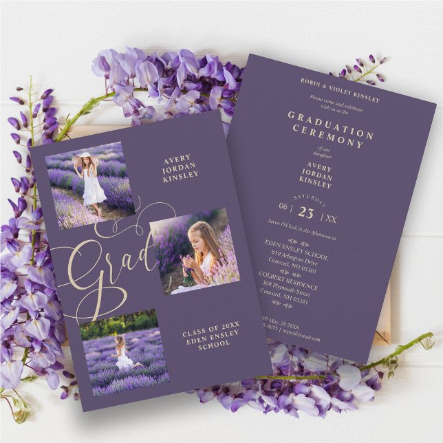 パープモダンル·タイポグラフィ·グラッド·スリー·フォト·プレ-ク  (クリエイターアップロード済み)