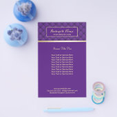 パープモダンル&金ゴールド美しいサロンスパ チラシ (シングル)