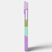 パープモノグラムのリエレガントングリーンレトロ太陽波 Case-Mate iPhoneケース (裏面 / 左)
