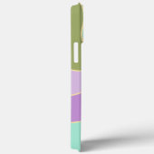 パープモノグラムのリエレガントングリーンレトロ太陽波 Case-Mate iPhoneケース (裏面 / 右)