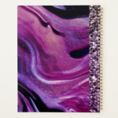 パープモノグラムのルエレガントマーブルグリッターラグジュアリー プランナー手帳 (裏面)