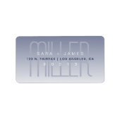 パープユニークリモダンングレーホワイト差出人住所 ラベル (正面)