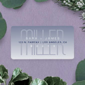 パープユニークリモダンングレーホワイト差出人住所 ラベル