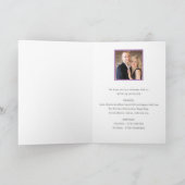 パープラグリッターパターエレガントンシンプル写真 招待状 (内部)