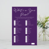 パープルあなたの財布のブライダルシャワーゲーム (スタンド正面)