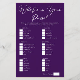 パープルあなたの財布のブライダルシャワーゲーム