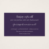 パープルありがとうショッピング割引カード (裏面)