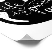 パープルいい生活 – Cat Silhouette hand lettered ポスター (角)