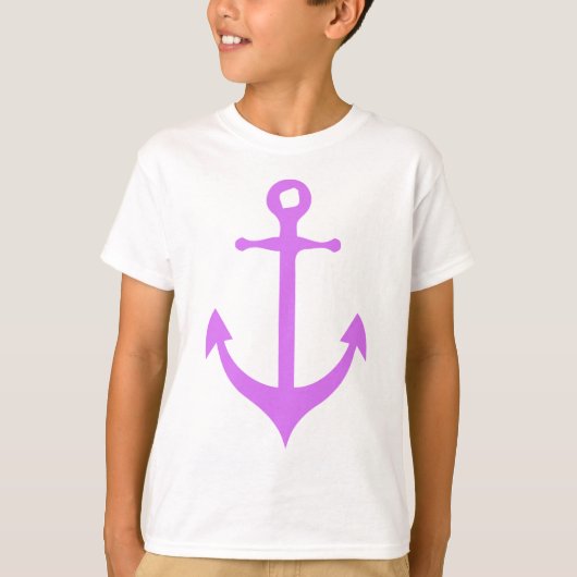 パープルいかりアート Tシャツ (正面)