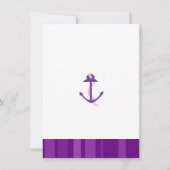 パープルいかりブライダルシャワー招待 招待状 (裏面)