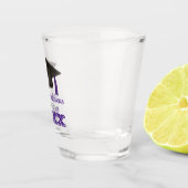 パープルおめでとう大学の卒業 ショットグラス (右)