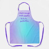 パープルおもしろいとティール(緑がかった色)グラデーションエプロンの作成 エプロン (正面)