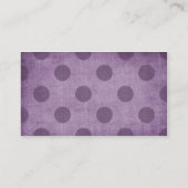 パープルおもしろいカップケーキビジネスカード 名刺 (裏面)