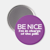 パープルおもしろいナース磁石 マグネット (正面/裏面)