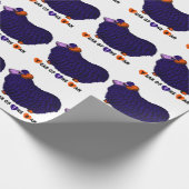 パープルおもしろいラム年中国の〔占星術の〕十二宮図ギフト紙 ラッピングペーパー (角)