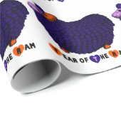 パープルおもしろいラム年中国の〔占星術の〕十二宮図ギフト紙 ラッピングペーパー (ロールコーナー)