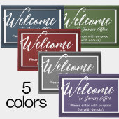 パープルおもしろい名前をカスタムするオフィスワークプレイスドアマット ドアマット