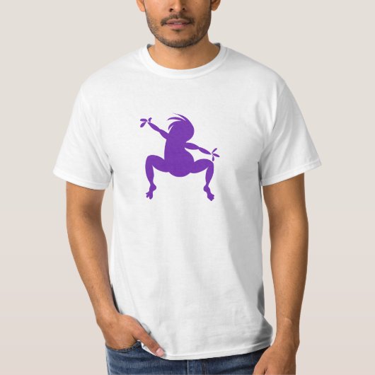 パープルおもしろい踊りココペリ Tシャツ (正面)