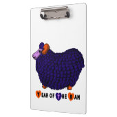 パープルおもしろいRAM年の中国の〔占星術の〕十二宮図クリップボード クリップボード (左)