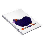 パープルおもしろいRAM年中国の〔占星術の〕十二宮図ノート ノートブック (右側)