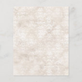 パープルおよびアイボリーフローラ結婚式招待状 チラシ (裏面)