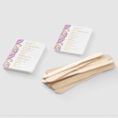 パープルおよび金ゴールドインディアンペイズリー結婚式 プログラム ハンドファン (組立なし)