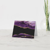 パープルおよび金ゴールドサンキューカード サンキューカード (裏面)