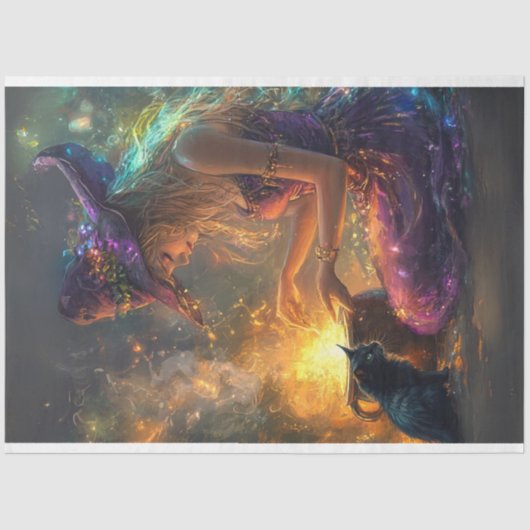 パープルお洒落でハロウィーンの魔女を切り離す 薄葉紙 (正面)