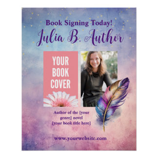 パープルお洒落クイル書署名イベントポスター ポスター