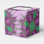 パープルお洒落スコティッシュティスルフローラデザイン フェイバーボックス (正面サイド)