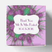 パープルお洒落スコティッシュティスルフローラデザイン フェイバーボックス (上部)