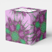 パープルお洒落スコティッシュティスルフローラデザイン フェイバーボックス (裏面サイド)