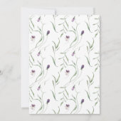 パープルお洒落フローラ結婚式招待状 招待状 (裏面)