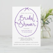 パープルお洒落ボウブライダルシャワー 招待状 (スタンド正面)