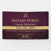 パープルお洒落金ゴールド公証人業務マーケティングイベント 横断幕 (横)