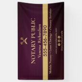 パープルお洒落金ゴールド公証人業務マーケティングイベント 横断幕 (縦)